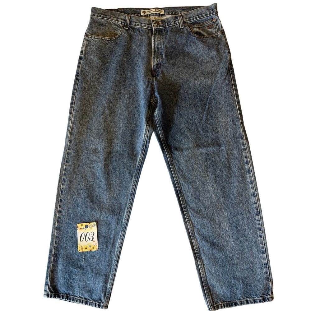Harley Davidson Jeans Men’s 40 x 32 Relaxed Fit Black Label Straight Leg Denim